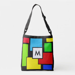 Sac Ajustable Monogramme sur des carrés multicolores