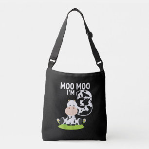 Sac Ajustable Moo Moo Je suis trois 3e anniversaire Funny mignon