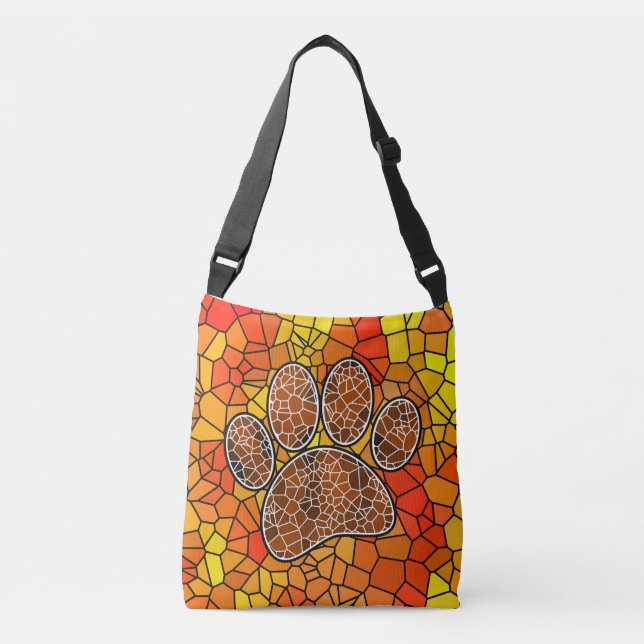 Sac Ajustable Mosaic Art Chien Empreinte de patte\ (Devant)