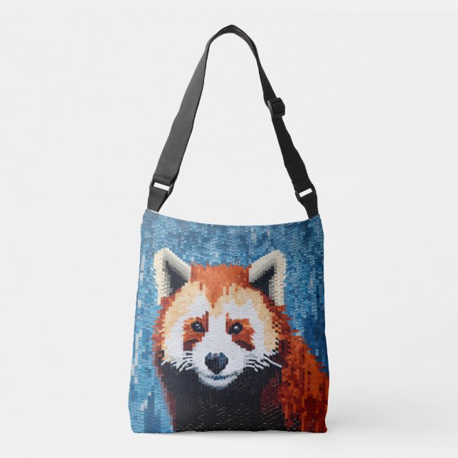 Sac Ajustable Mosaïque de peinture Art Décor Panda Rouge (Devant)