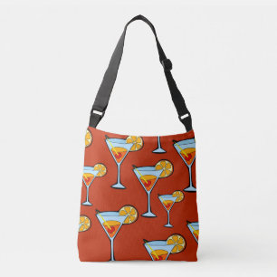 Sac Ajustable Motif à cocktails Dark Orange Martini