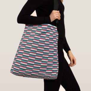Sac Ajustable Motif à rayures rouges turquoise foncé