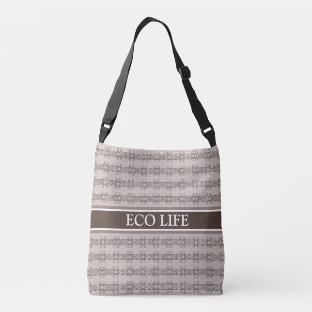 Sac Ajustable Motif abstrait chic en beige (Dos)