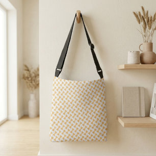 Sac Ajustable Motif Abstrait Géométrique de Vague Orange Vibrant