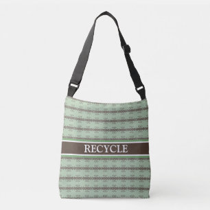 Sac Ajustable Motif abstrait marron moderne sur fond vert olive