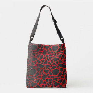 SAC AJUSTABLE MOTIF ABSTRAIT NOIR ROUGE