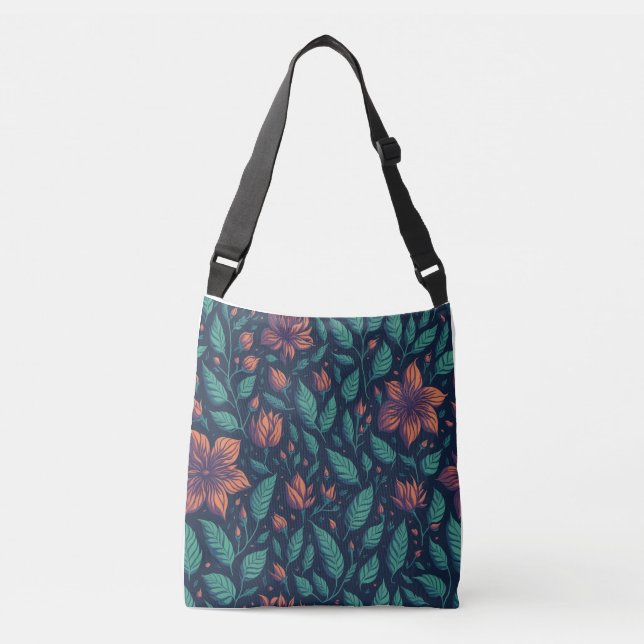 Sac Ajustable Motif arc-en-ciel à feuille de fleurs (Devant)