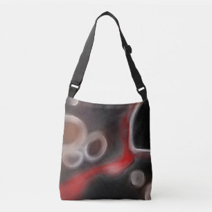 Sac Ajustable Motif artériel : Noir, Blanc et Rouge Abstrait