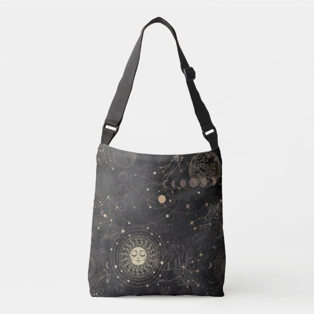 Sac Ajustable Motif Astrologique Black Gold (Devant)