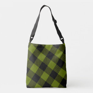 Sac Ajustable Motif carreau vert et noir Rustic Field