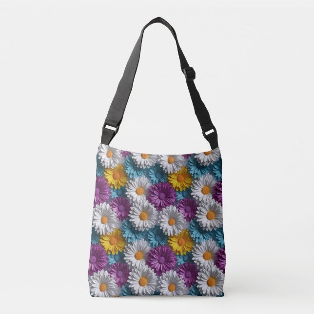 Sac Ajustable Motif coloré 3D Daisy transparent (Devant)