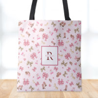 Motif Coquette Cowgirl Féminine Rose Monogramme No