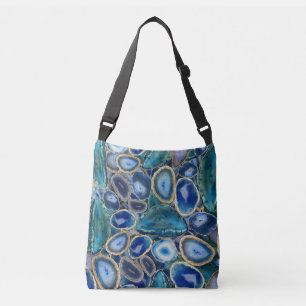 Sac Ajustable Motif cristal Blue Geodes
