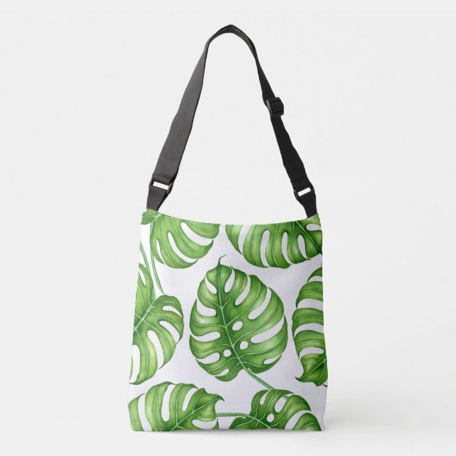 Sac Ajustable Motif d'aquarelle Monstera (Devant)