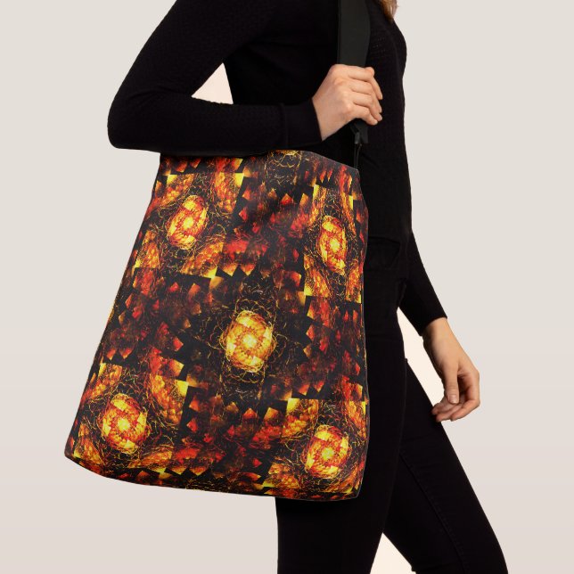 Sac Ajustable Motif d'art abstrait élégant boho moderne or #506 (De près)