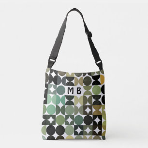 Sac Ajustable Motif d'art rétro personnalisé vert noir blanc mar