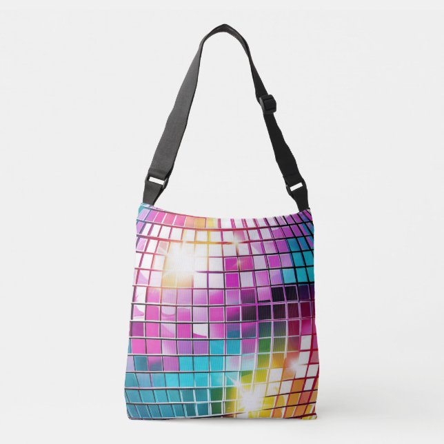 Sac Ajustable Motif de bal Disco Rose (Devant)