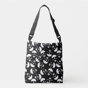 Sac Ajustable Motif de crâne esthétique noir et blanc foncé