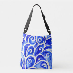 Sac Ajustable Motif de design Abstrait bleu et blanc