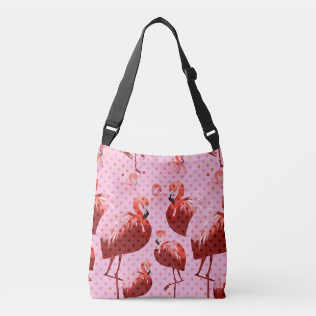 Sac Ajustable Motif de flamant à l'aquarelle (Devant)