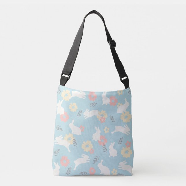 Sac Ajustable Motif de fleurs de lapins mignons (Devant)
