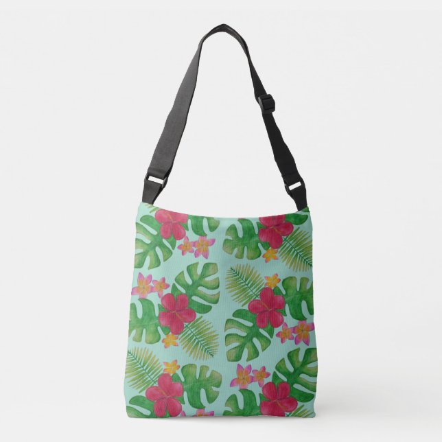 Sac Ajustable Motif de fleurs tropicales (Devant)