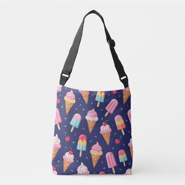 Sac Ajustable Motif de glace, popsicles et cerises (Devant)