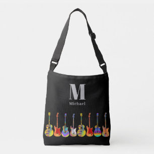 Sac Ajustable Motif de guitare funky sur Monogramme noir