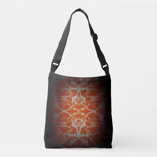Sac Ajustable Motif de kaléidoscope orange (Devant)