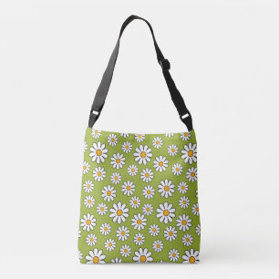 Sac Ajustable Motif de marguerite à fleurs vert et blanc