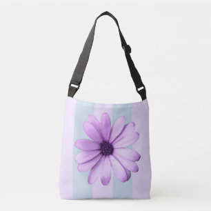 Sac Ajustable motif de marguerite rayée de bleu et de violet