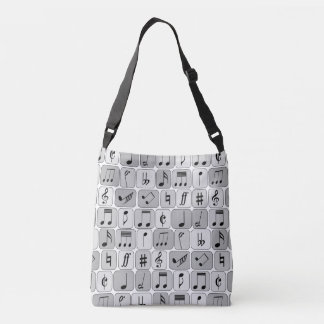 Sac Ajustable Motif de notes de musique géométrique monochrome é