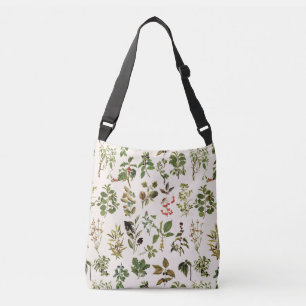 Sac Ajustable Motif de plante verte d'herbier vintage