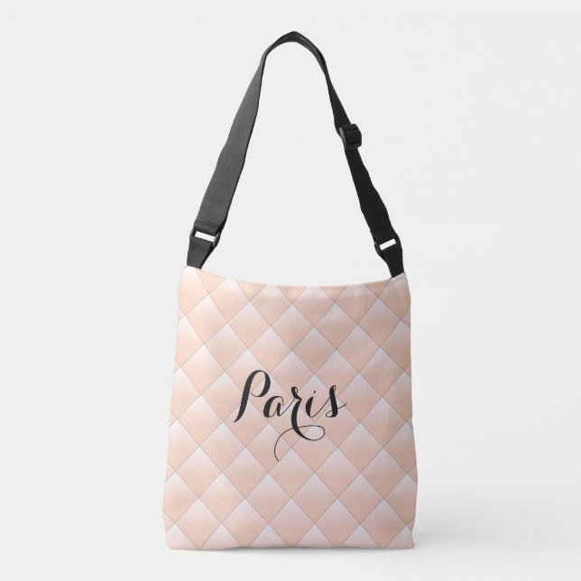 Sac Ajustable Motif de quilt diamant de Paris moderne (Devant)