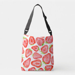 Sac Ajustable Motif de tranches de fraise d'aquarelle