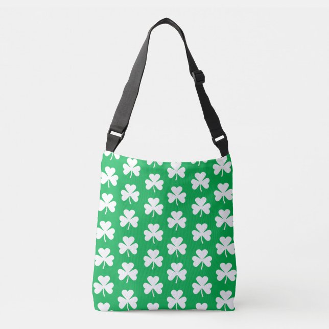 Sac Ajustable Motif de trèfle vert et blanc (Devant)