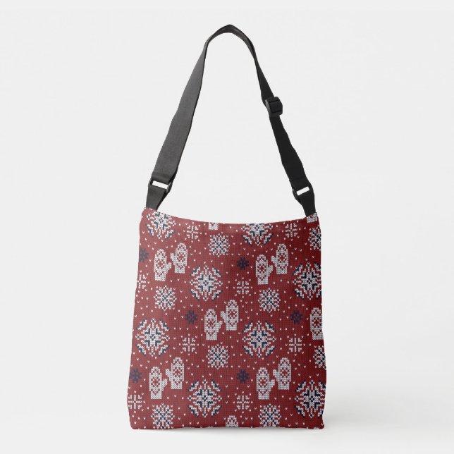 Sac Ajustable Motif décoratif de Noël d'hiver (Devant)
