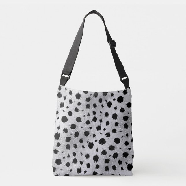 Sac Ajustable Motif des points Dalmatiens noirs et blancs (Devant)