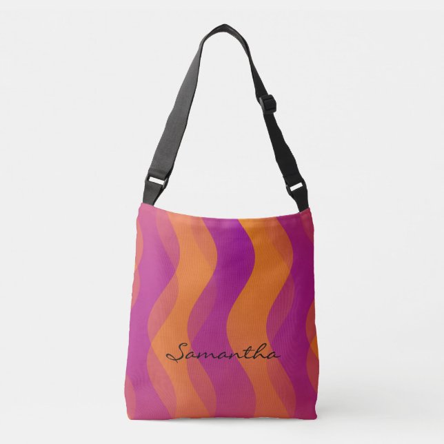Sac Ajustable Motif des vagues douces - rose orange (Devant)
