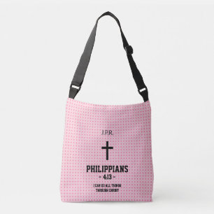Sac Ajustable Motif d'étoiles roses verset biblique chrétien