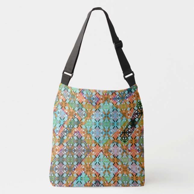 Sac Ajustable Motif diamant vert multi-couleurs artistique  (Devant)