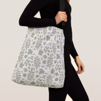 Motif Feuille déchiré vert sur crème