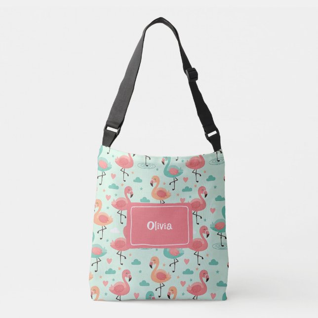 Sac Ajustable Motif flamant rose de dessin animé mignon (Devant)