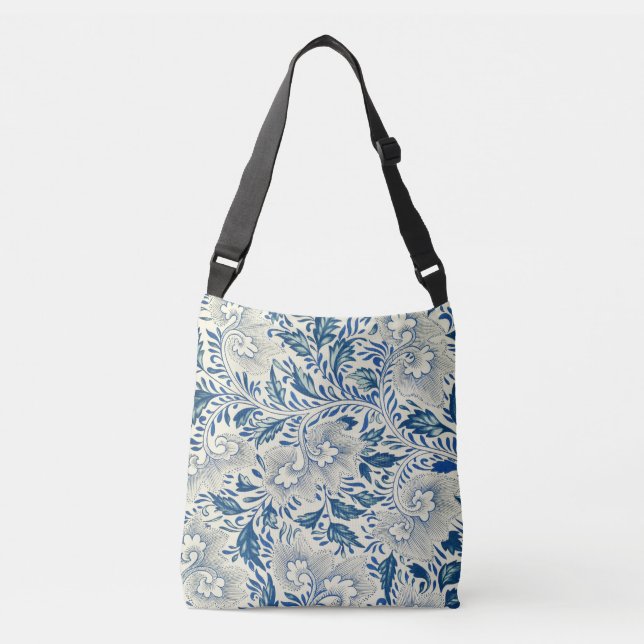 Sac Ajustable Motif Floral bleu Antique Design asiatique (Devant)