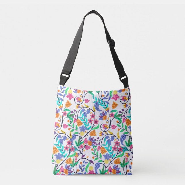 Sac Ajustable Motif floral exotique coloré (Devant)