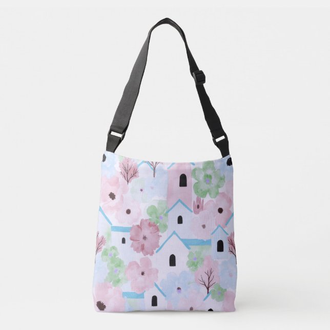 Sac Ajustable Motif Floral Pastel Enjoué (Devant)