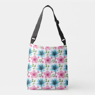 Sac Ajustable Motif floral rose et bleu