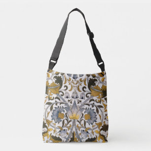 Sac Ajustable Motif floral William Morris Lodden : bleu or