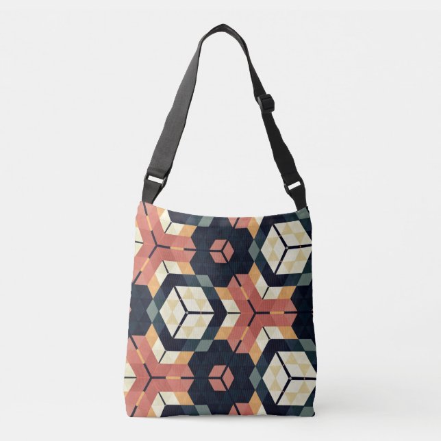 Sac Ajustable Motif géométrique Carré Hexagon coloré (Devant)