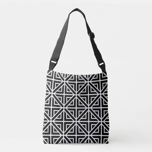 Sac Ajustable Motif géométrique noir et blanc (Devant)